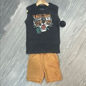 Black Tiger Graphic Tank Top